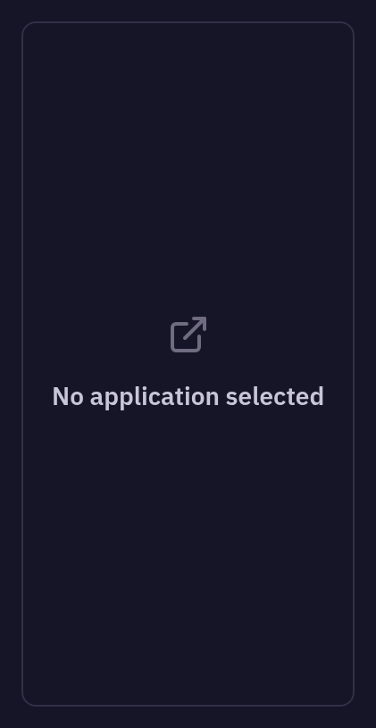 DmAppPanel — default, dark theme