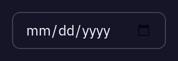 DmDateInput — default, dark theme