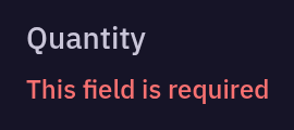 DmField — error, dark theme
