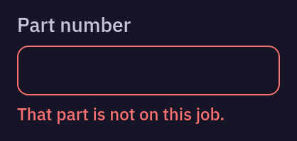 DmInput — error, dark theme