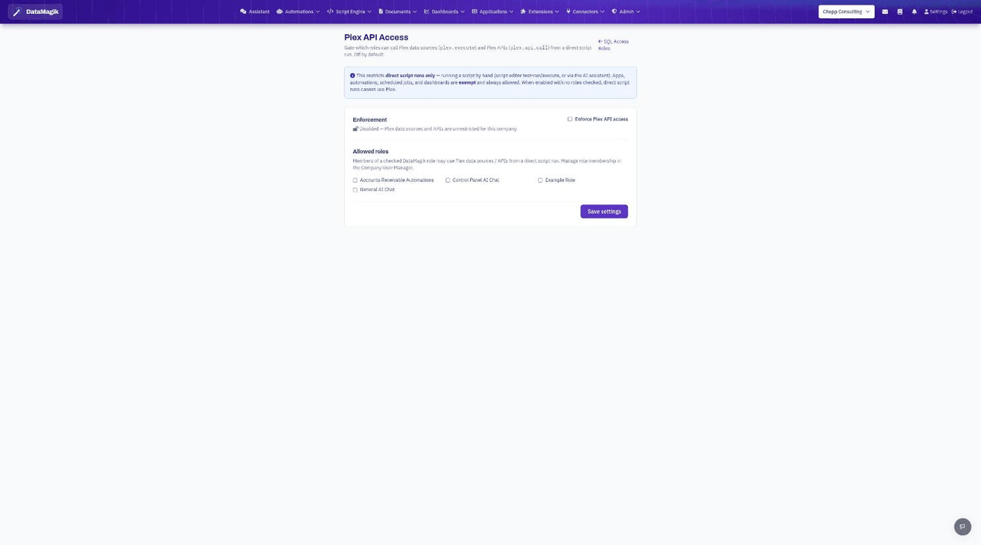 The Plex API Access page