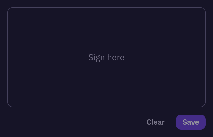 DmSignaturePad — default, dark theme
