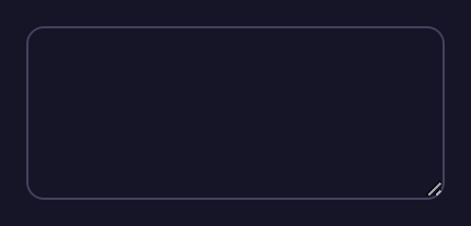 DmTextarea — default, dark theme